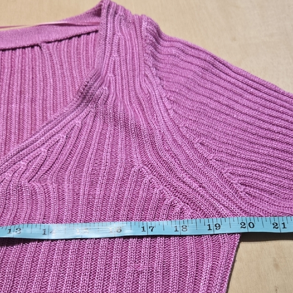 SW3 Free People Game On Butterfly Blush  Cardigan Sweater Sz Md Ribbed Oversized - Picture 7 of 12